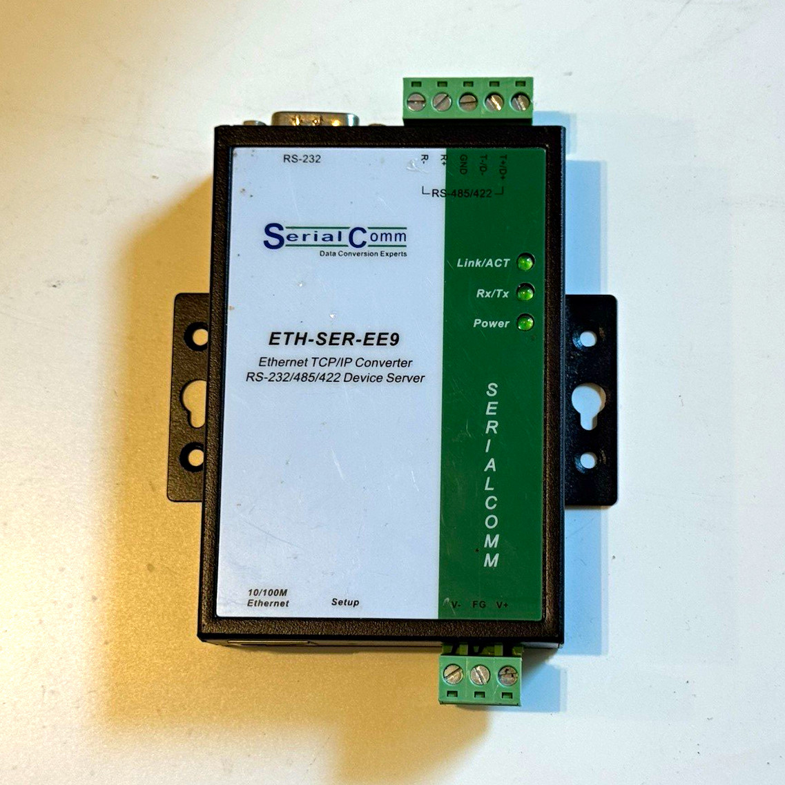 SerialComm ETH-SER-EE9 Ethernet TCP/IP to RS-232/485/422 Serial Server DB9
