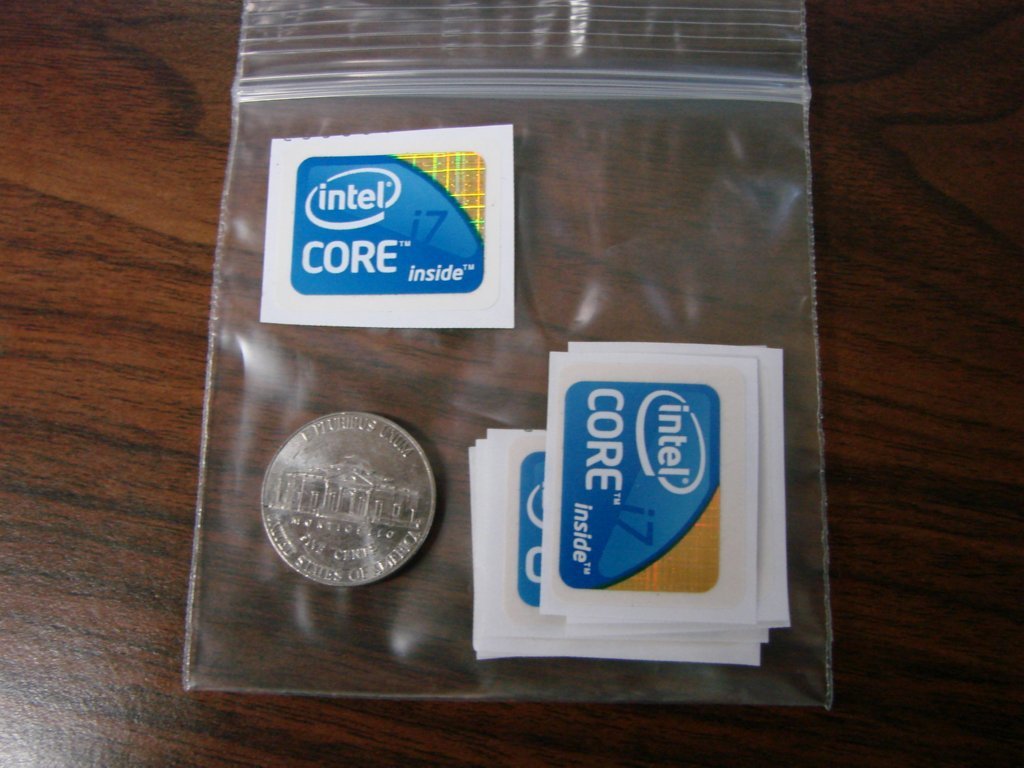 10 pcs  NEW INTEL CORE i7 INSIDE LOGO STICKER/LABEL