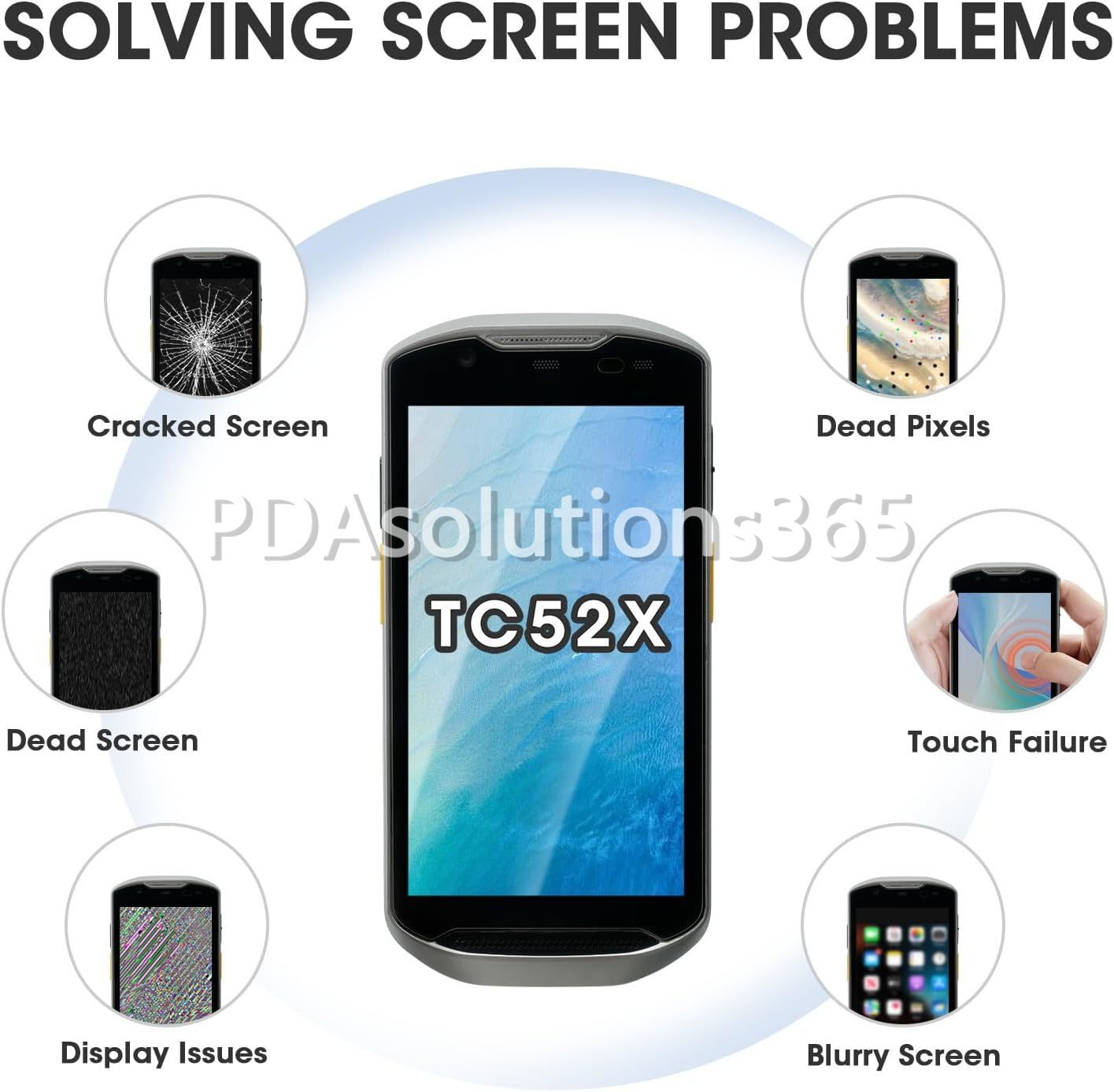 TC52X LCD Screen with Touch Digitizer for Zebra TC52X TC52AX TC57X Scanner