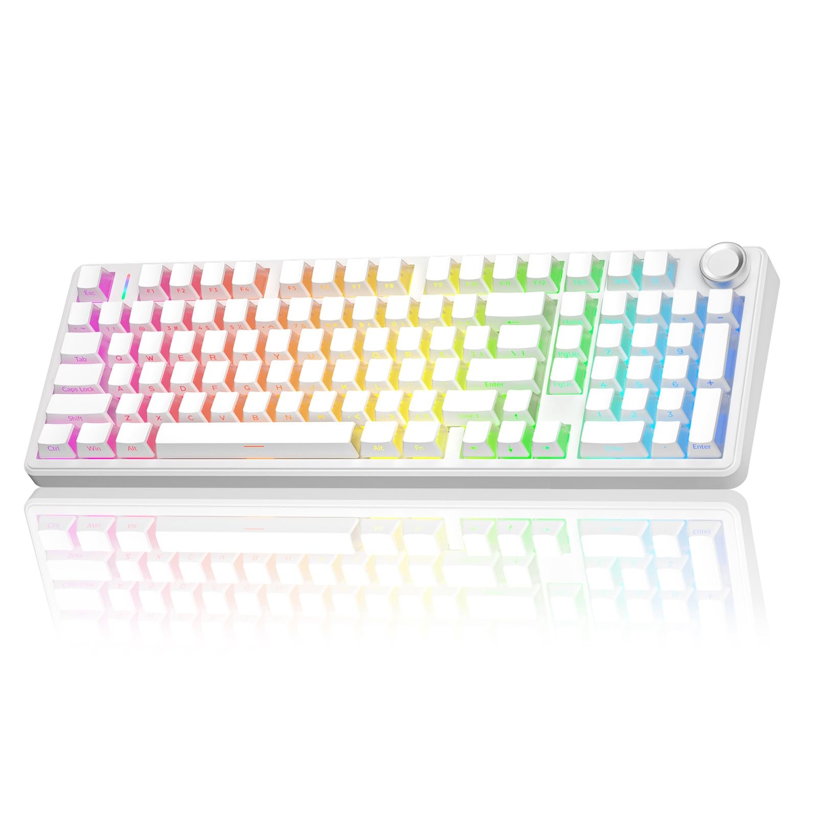 AULA F99 Pro Wireless Mechanical Keyboard Silent White RGB Hot Swappable Gaming