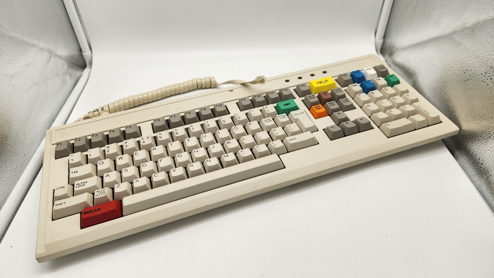 Rare Vintage Ansi UCS/400 Terminal Keyboard RJ-11 Cherry MX Black