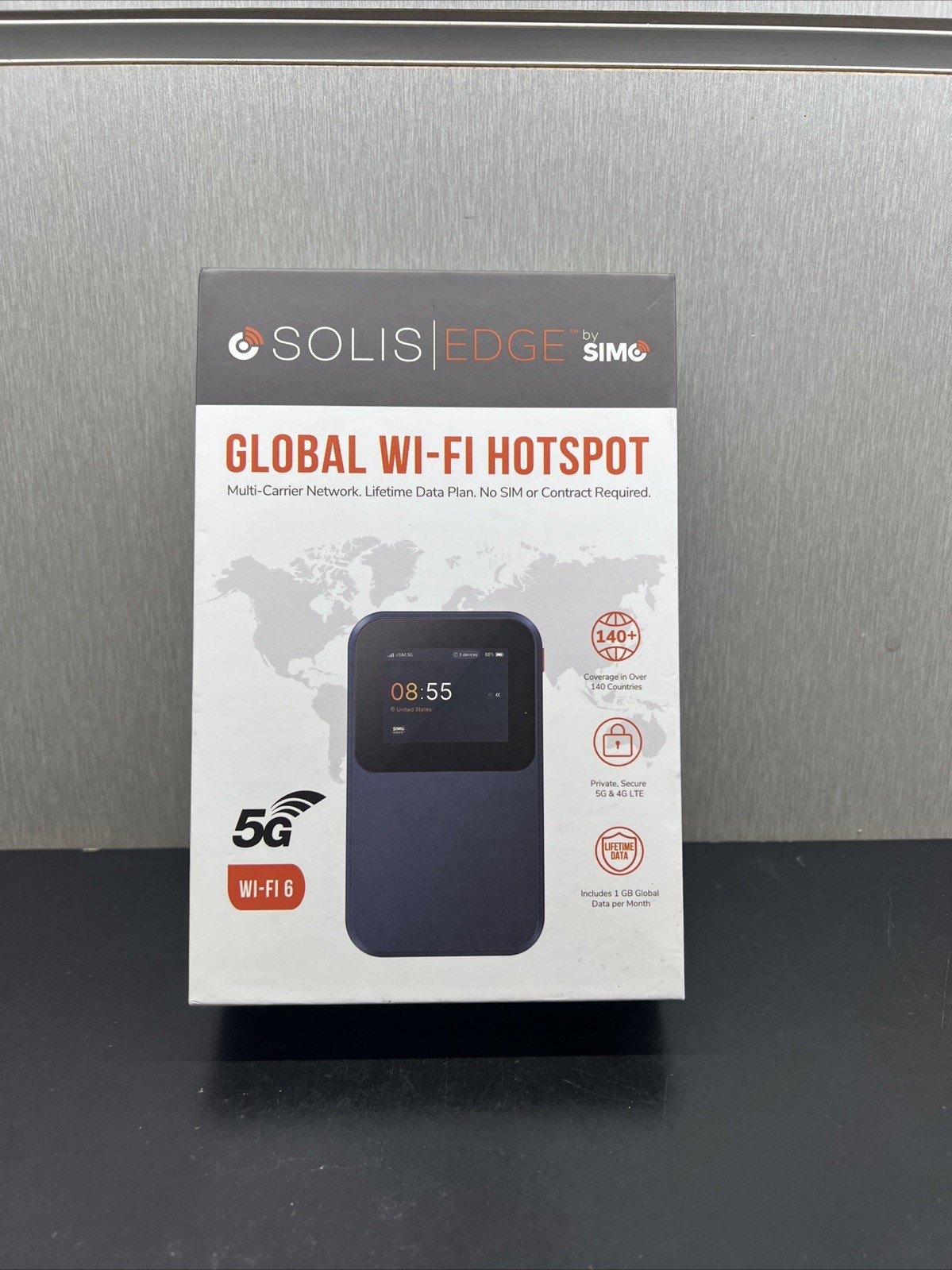 SIMO Solis Edge 5G Wi‑Fi 6 Wireless Hotspot Modem Unlocked Black