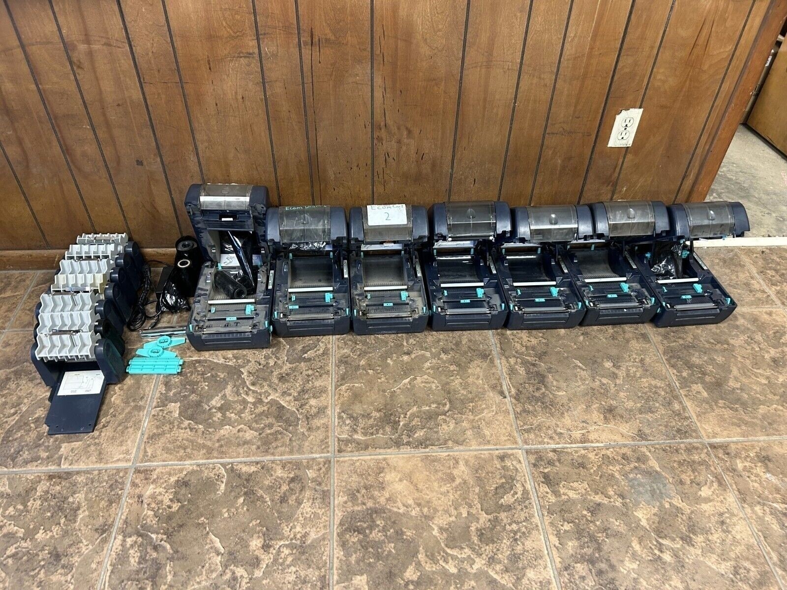 ⚠️PARTS BROKE⚠️ Lot 7x TSC TTP-247 Thermal Transfer Ribbon Barcode Printers OEM