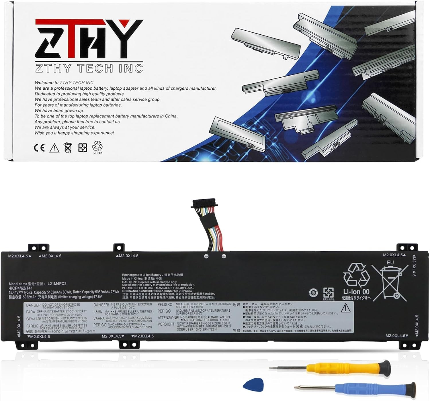 L21M4PC2 L21D4PC1 Laptop Battery Replacement for Lenovo Legion 5 15ARH7 5