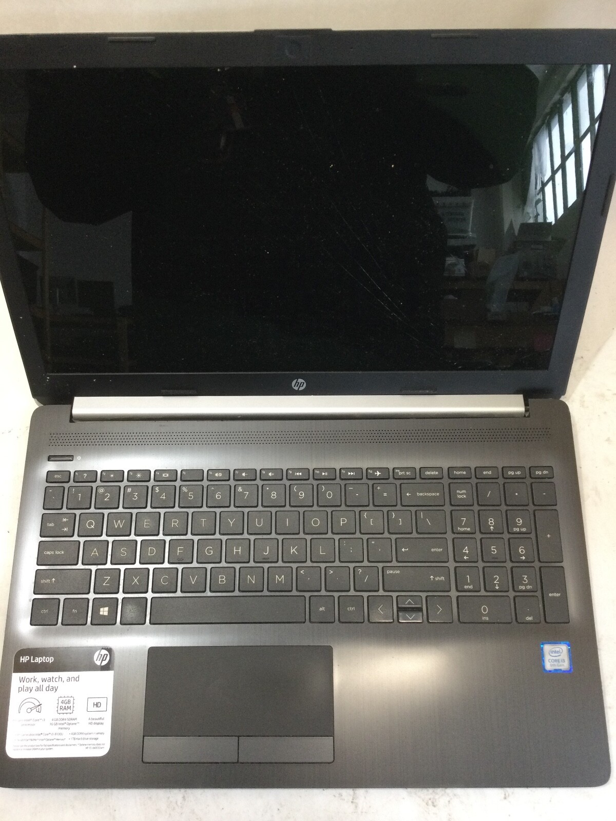 HP 15-DA0032WM - FOR PARTS/MISSING COMPONENTS - INTEL I3 8TH GEN - READ DESC -BB