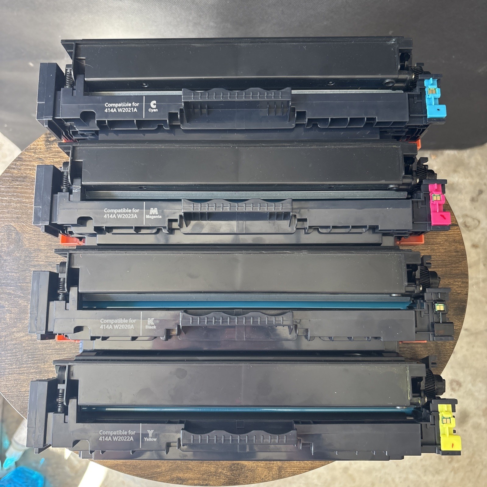 414A Toner Cartridges 4 Pack CMYK Color High Yield with Chip for HP 414A Toner