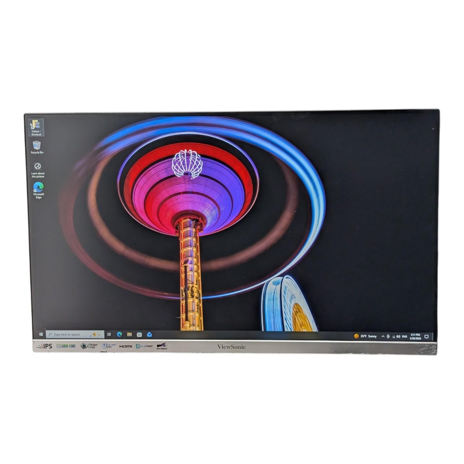 ViewSonic VX2476-SMHD 24" Frameless IPS Monitor - Silver NO Stand Grade-B
