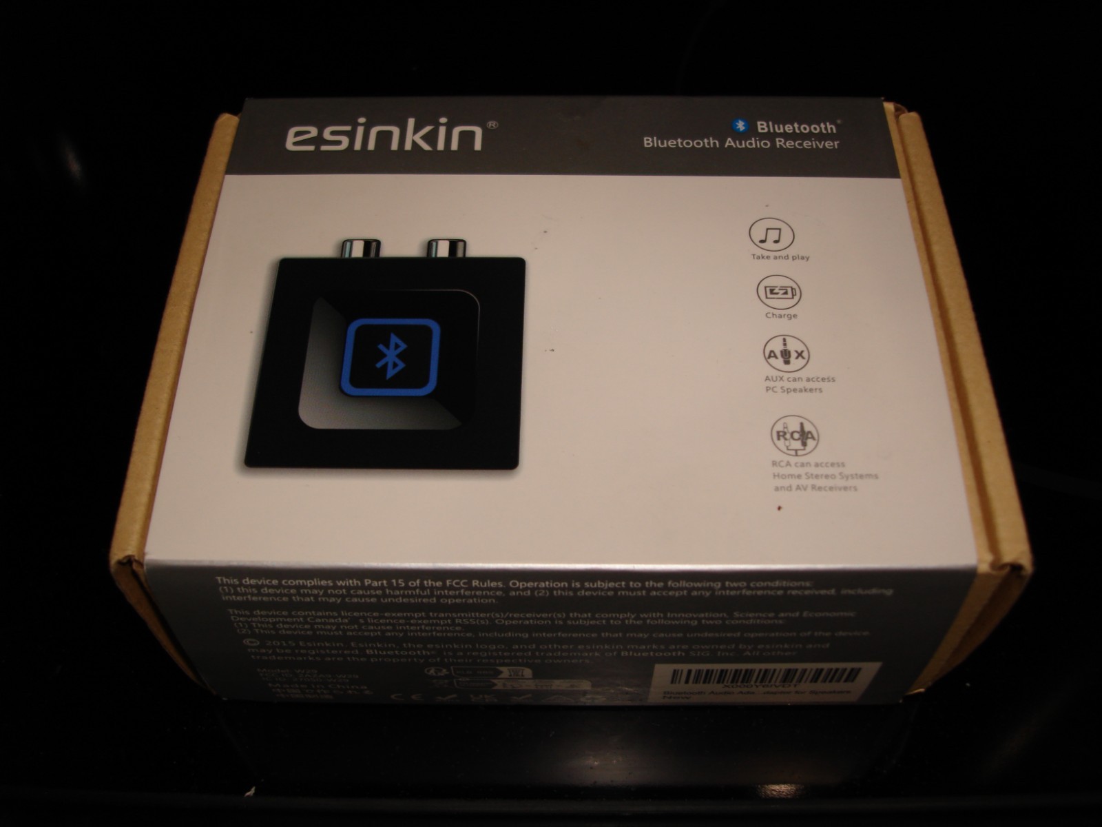 esinkin Bluetooth Audio Adapter for Music Streaming Sound System, Wireless Audio