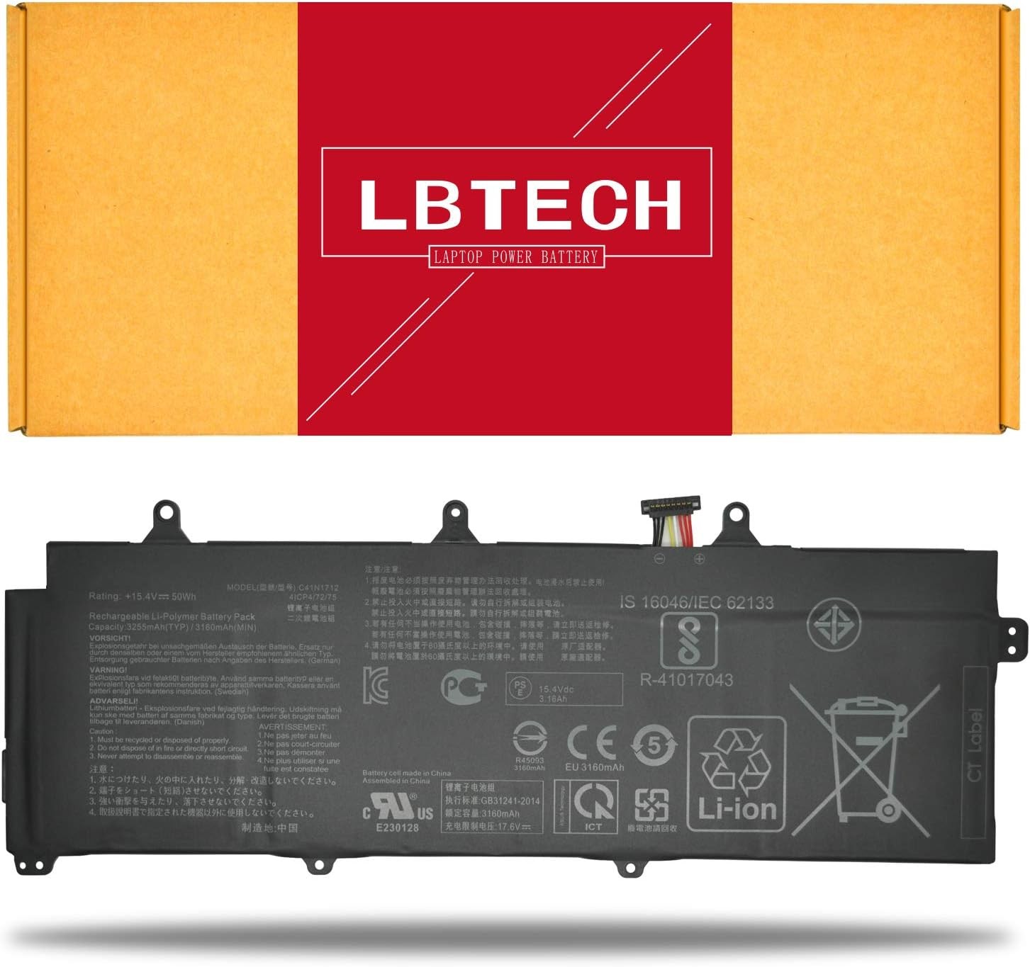 Compatible C41N1712 Laptop Battery Replacement for Asus GX501 GX501GI GX501G