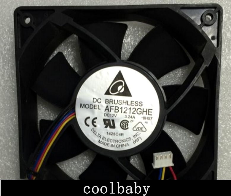 Delta AFB1212GHE 120x38mm TAC Sensor Hi Spped 3+4Pin Case Cooling Fan