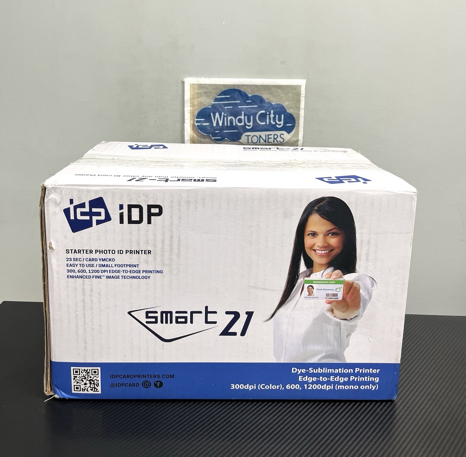 IDP SMART-21S Starter ID Printer Bundle plastic card printer color New Open Box