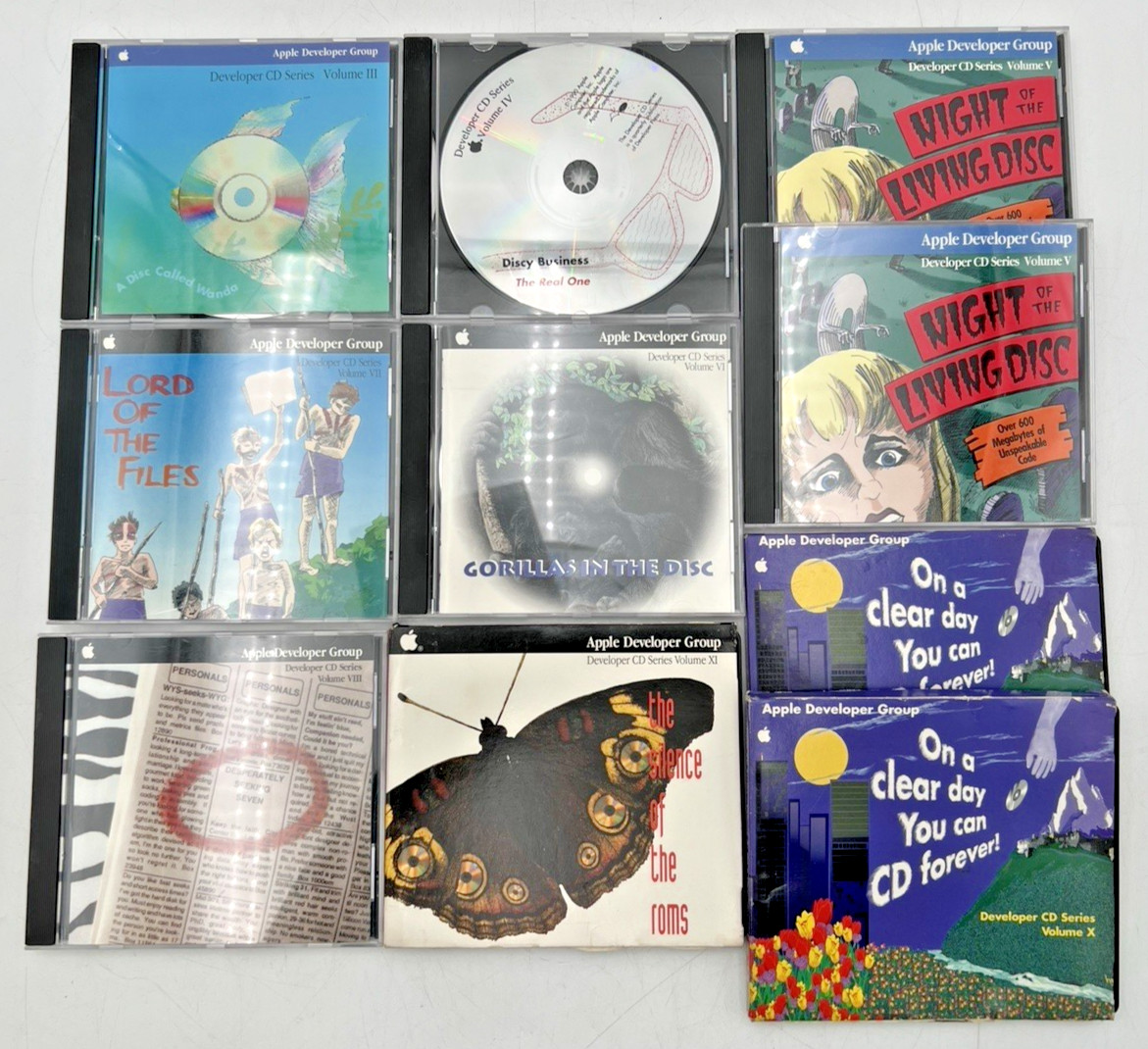 (10) APPLE DEVELOPER GROUP CDS VOLUMES III, IV, V, VI, VII, VIII, X, XI
