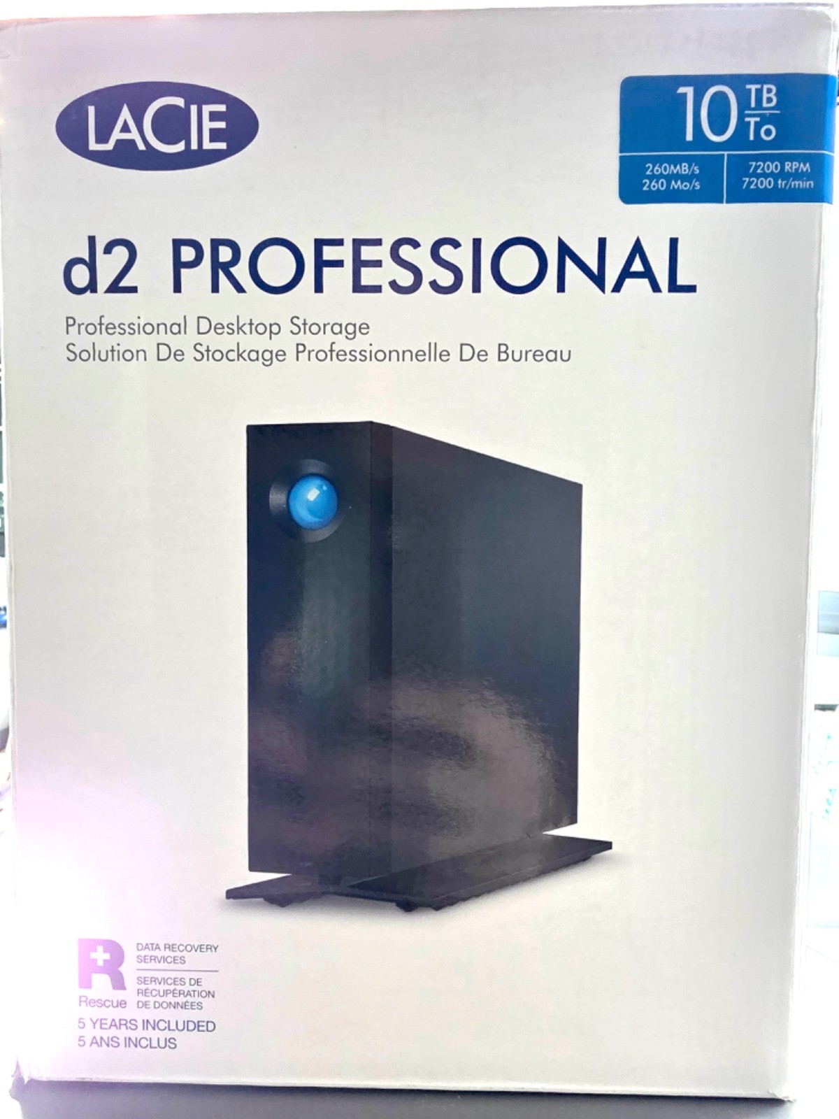 Lacie d2 Professional 10TB External Hard Drive Mac/PC/iPadOS USB-C STHA10000800