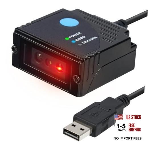 Fixed Mount Barcode Scanner, Embedded 1D/2D Scan Engine, USB Only