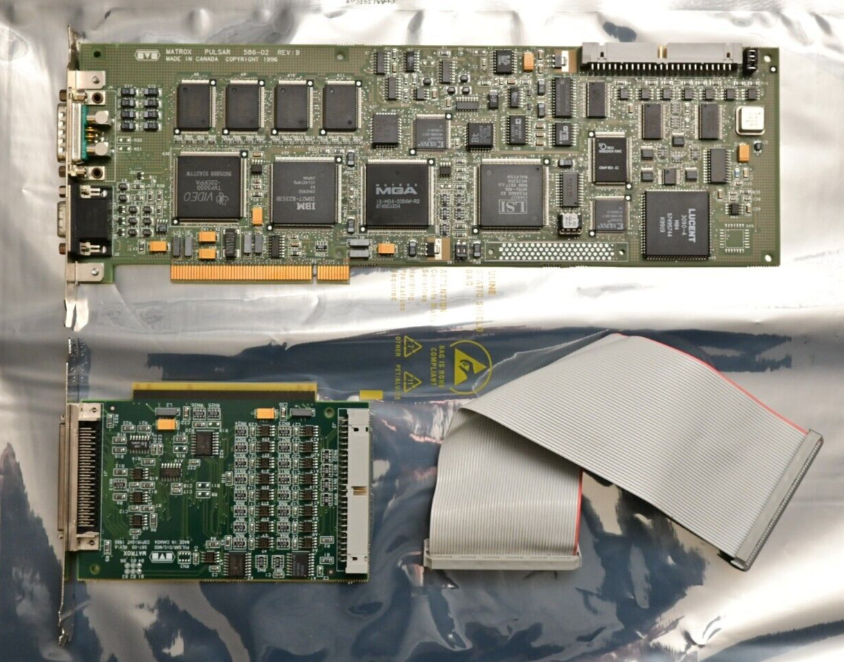 Matrox Pulsar 586-02 Rev B Frame Grabber PCI Video Card w/ DIG/MOD 587 & Cable