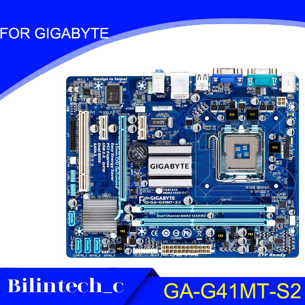 FOR GIGABYTE GA-G41MT-S2 LGA775 G41 M-ATX compact Motherbroad Test ok