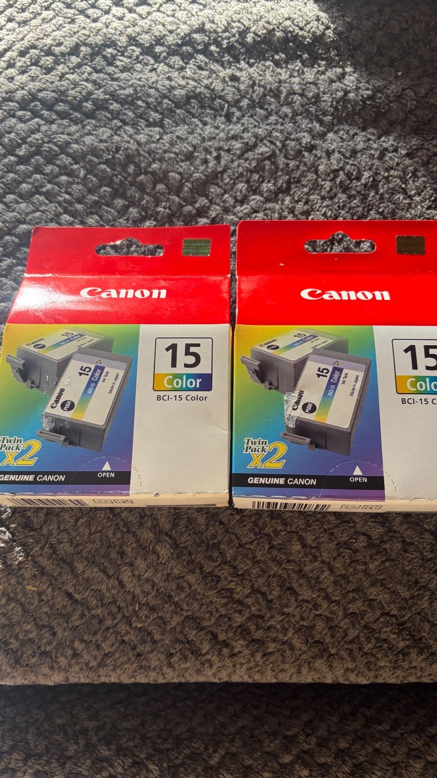 Genuine Canon PIXMA Twin Pack BCI-15 Color  Cartridge 2 Twin Packs