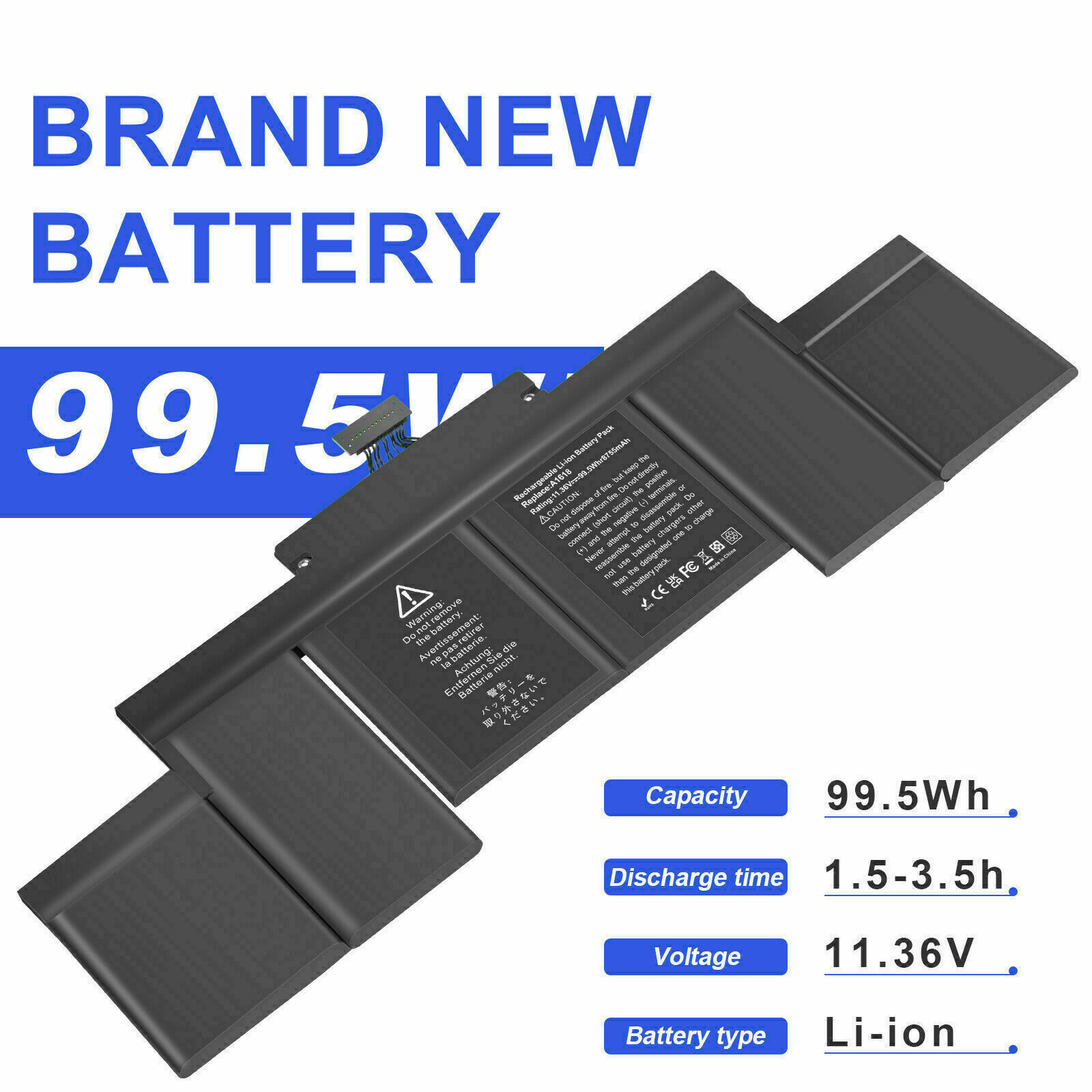 Genuine A1618 Battery For Apple MacBook Pro 15" Retina A1398 Mid 2015 99.5Wh OEM