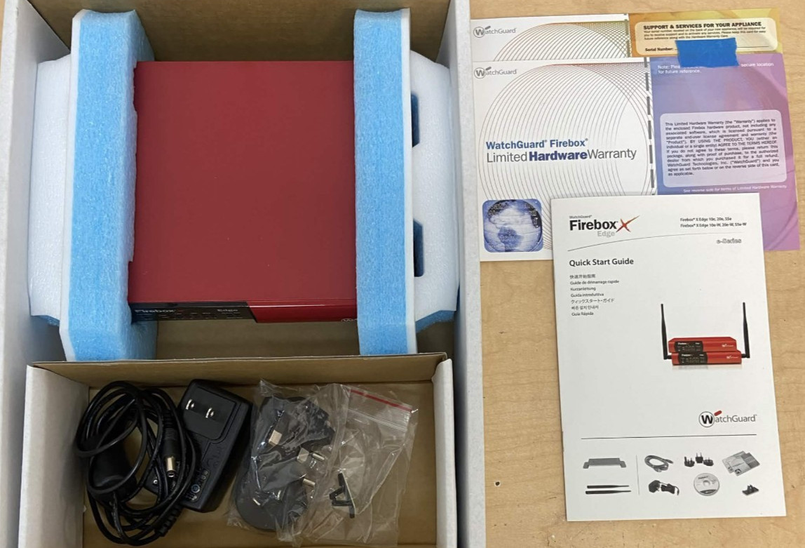 WatchGuard Firebox Edge X10e Firewall WG50010 XP2E6 - New Open Box