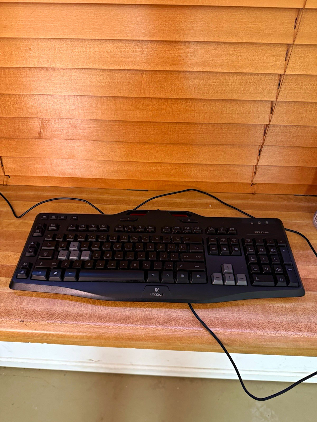 Logitech G105 Wired USB Illuminated Gaming Keyboard,