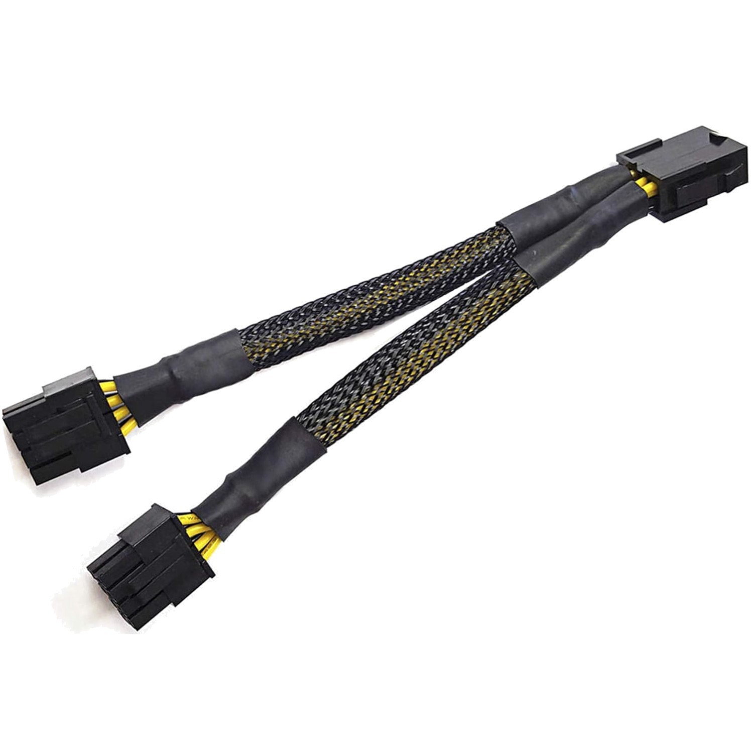 Dual 8 Pin Male Power Cable - Braided CPU Splitter for Efficient Motherboard Use