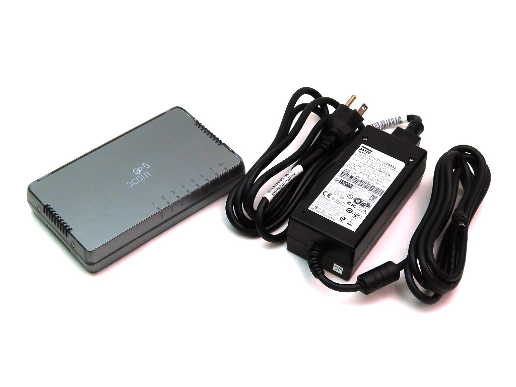 LOT OF 10 3COM 3CGSU08A 8-PORT 10/100/1000BASE ETHERNET SWITCH JD871A W/ ADAPTER