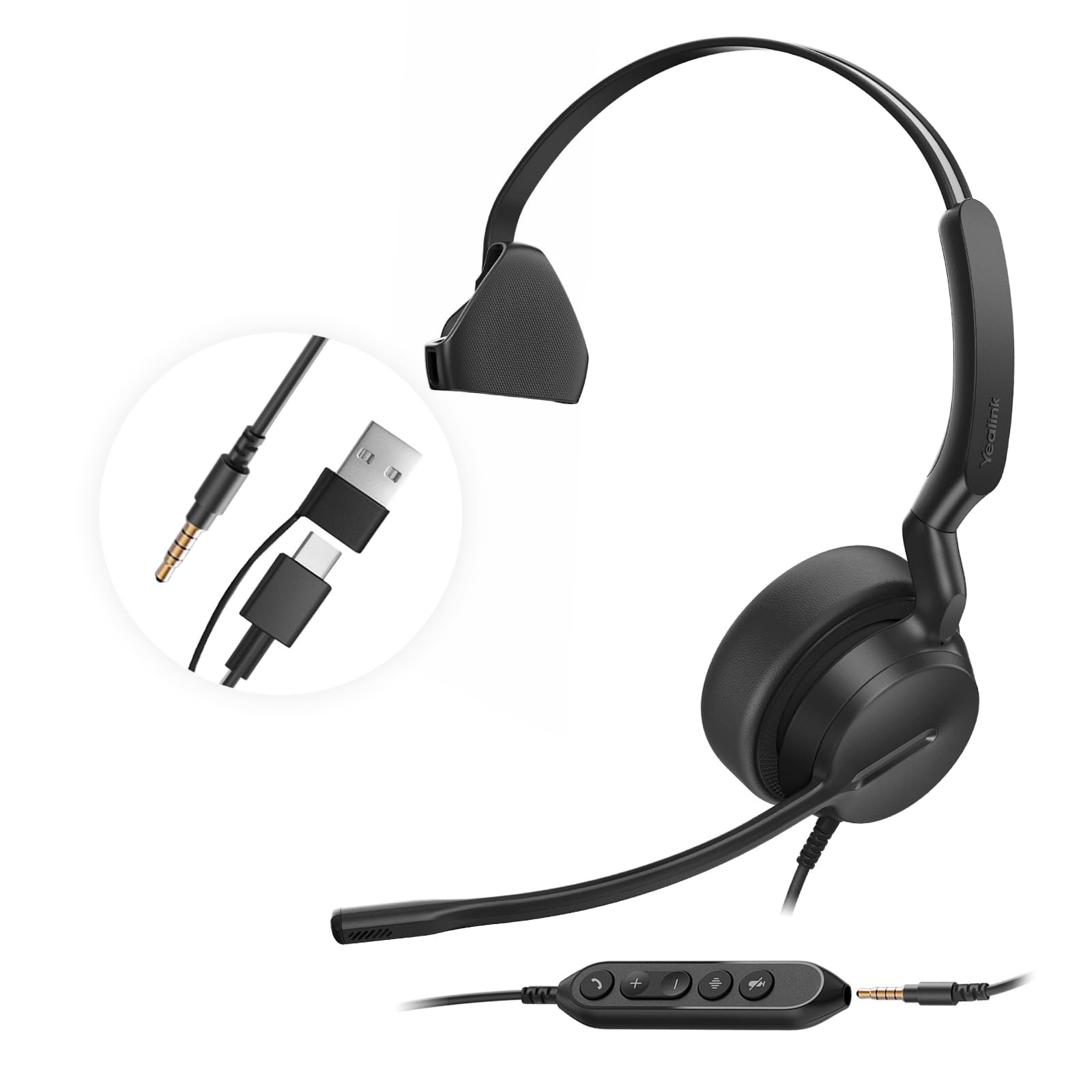 Uh42 Se Wired Headset, 3.5mm & Usb-a/c, In-line Controls, On-ear