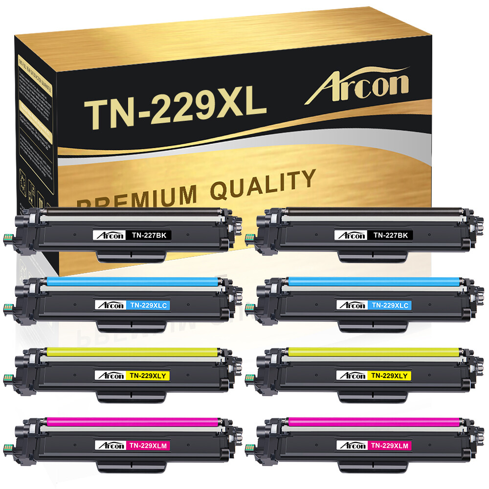 8PK Compatible TN229 XL Cartridges for Brother MFC-L8395CDW L3720CDW L3765CDW