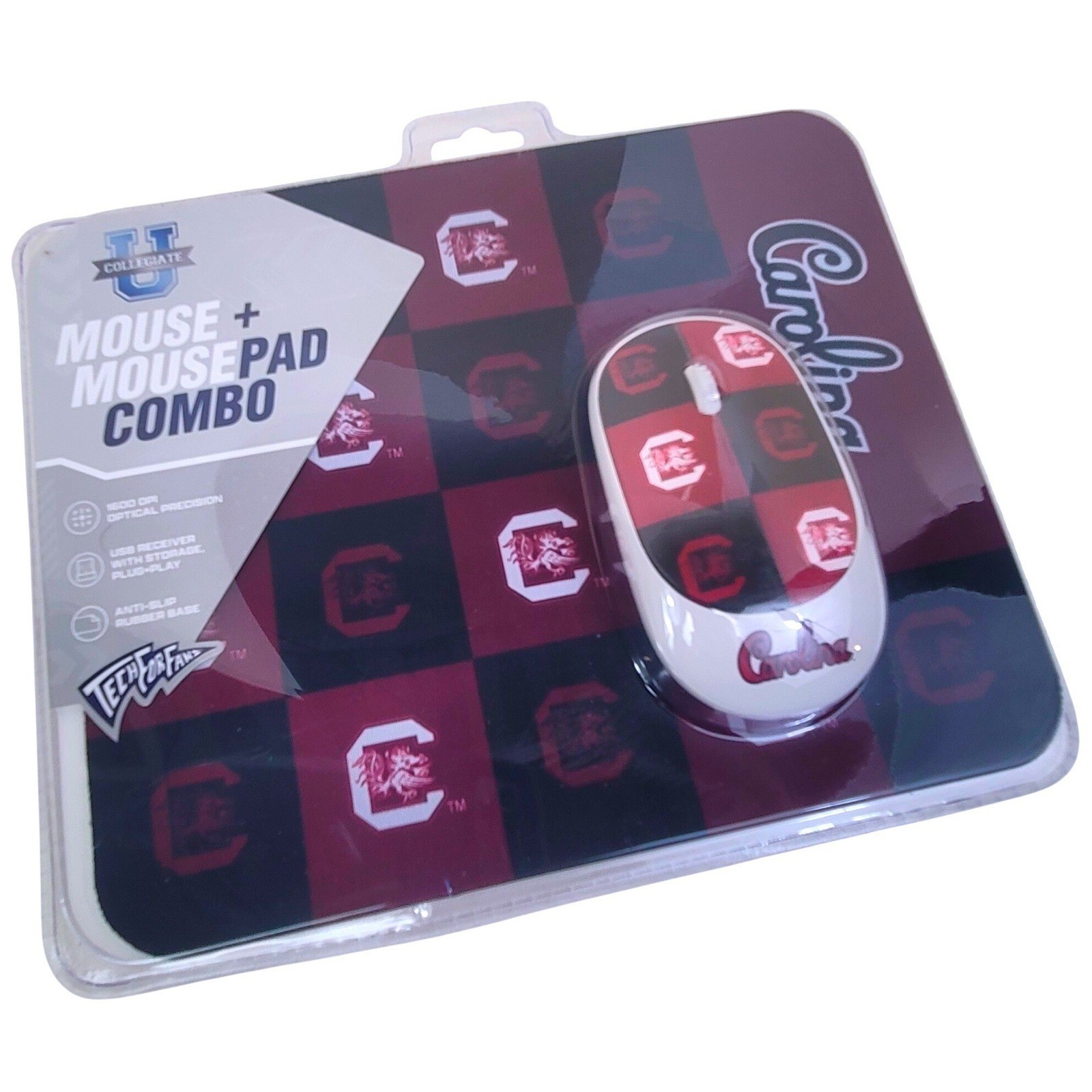 South Carolina Gamecocks Wireless Mouse and Mousepad Combo SOAR NCAA-MMP3 New