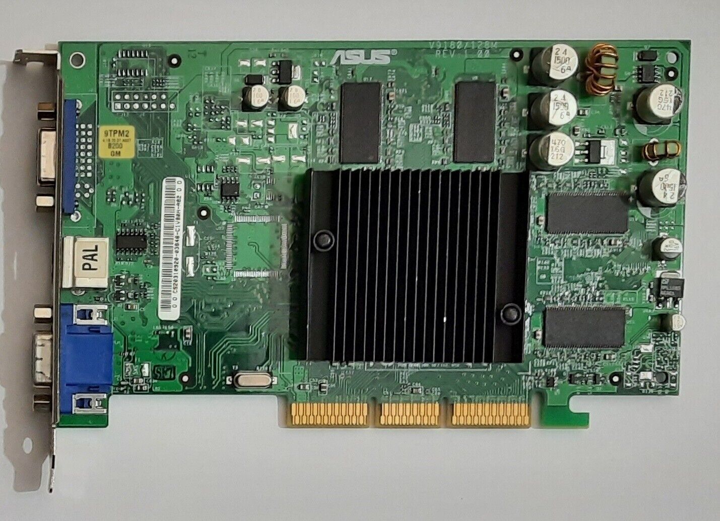 ASUS V9180 AGP Graphics Card (Nvidia GeForce4 MX440, Dual VGA, 64MB, Retro, 2002)