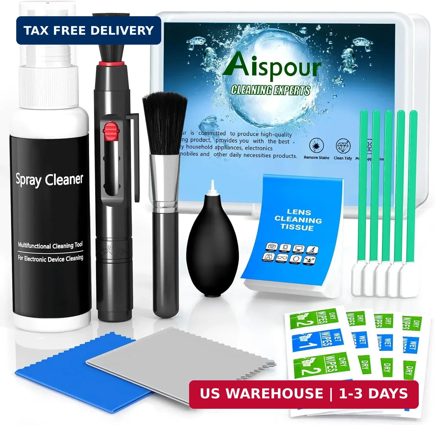 Aispour Camera Lens Cleaning Kit, 10-in-1 Camera Cleaning Kit