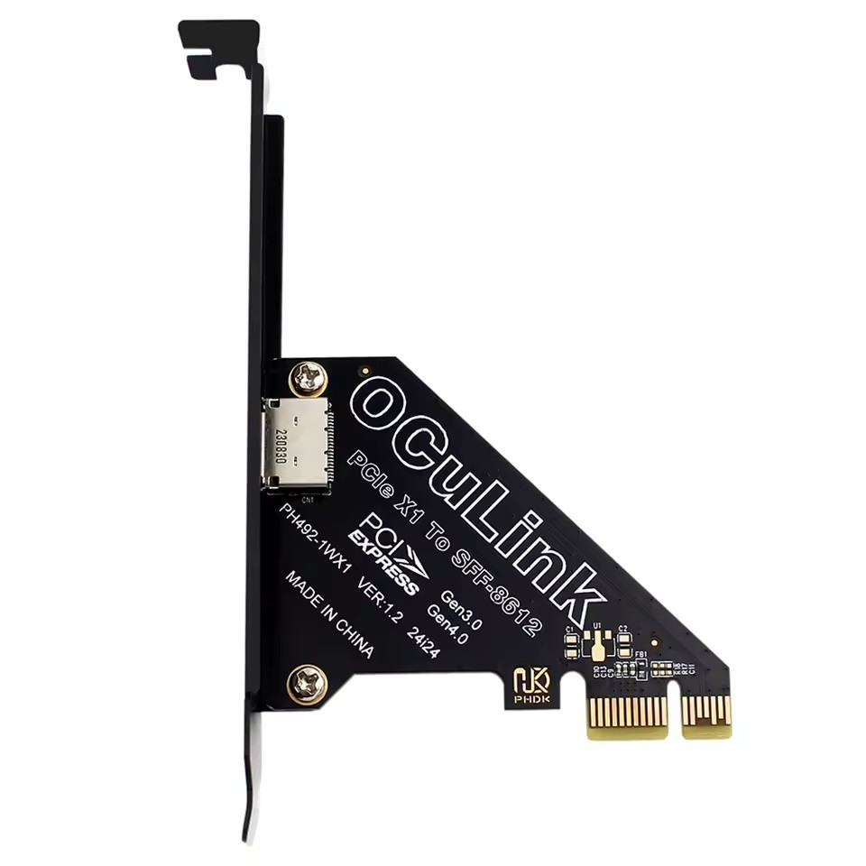 1-Port OCuLink PCIe Adapter Card X1 PCIe Expansion