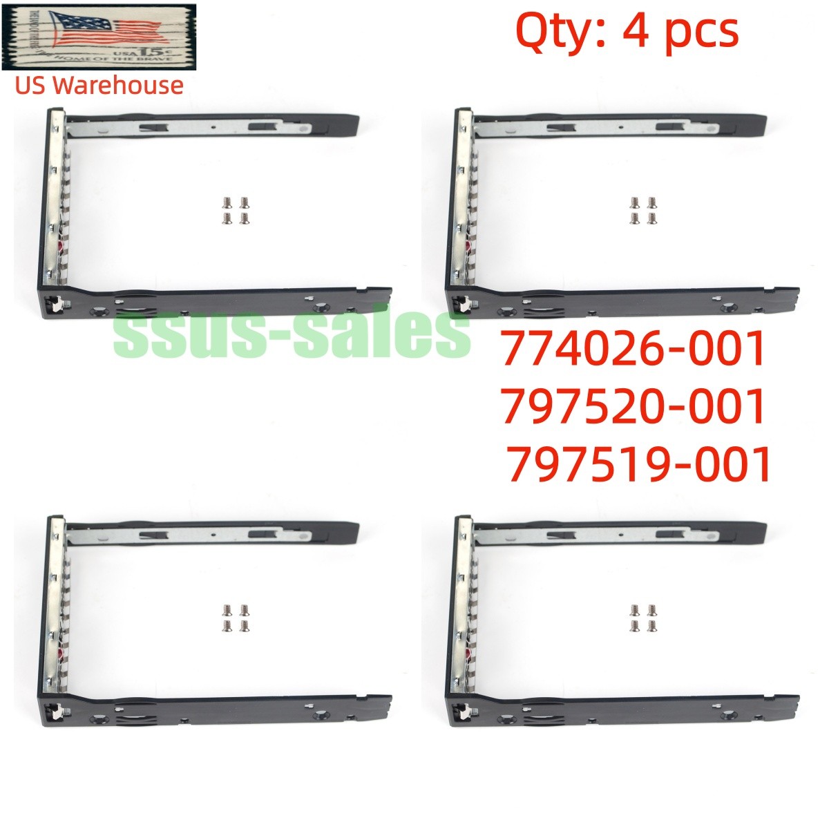 4PCS For HPE 3.5" LFF Hard Drive Tray 774026‑001 797520‑001 StoreEasy 1650 Gen9