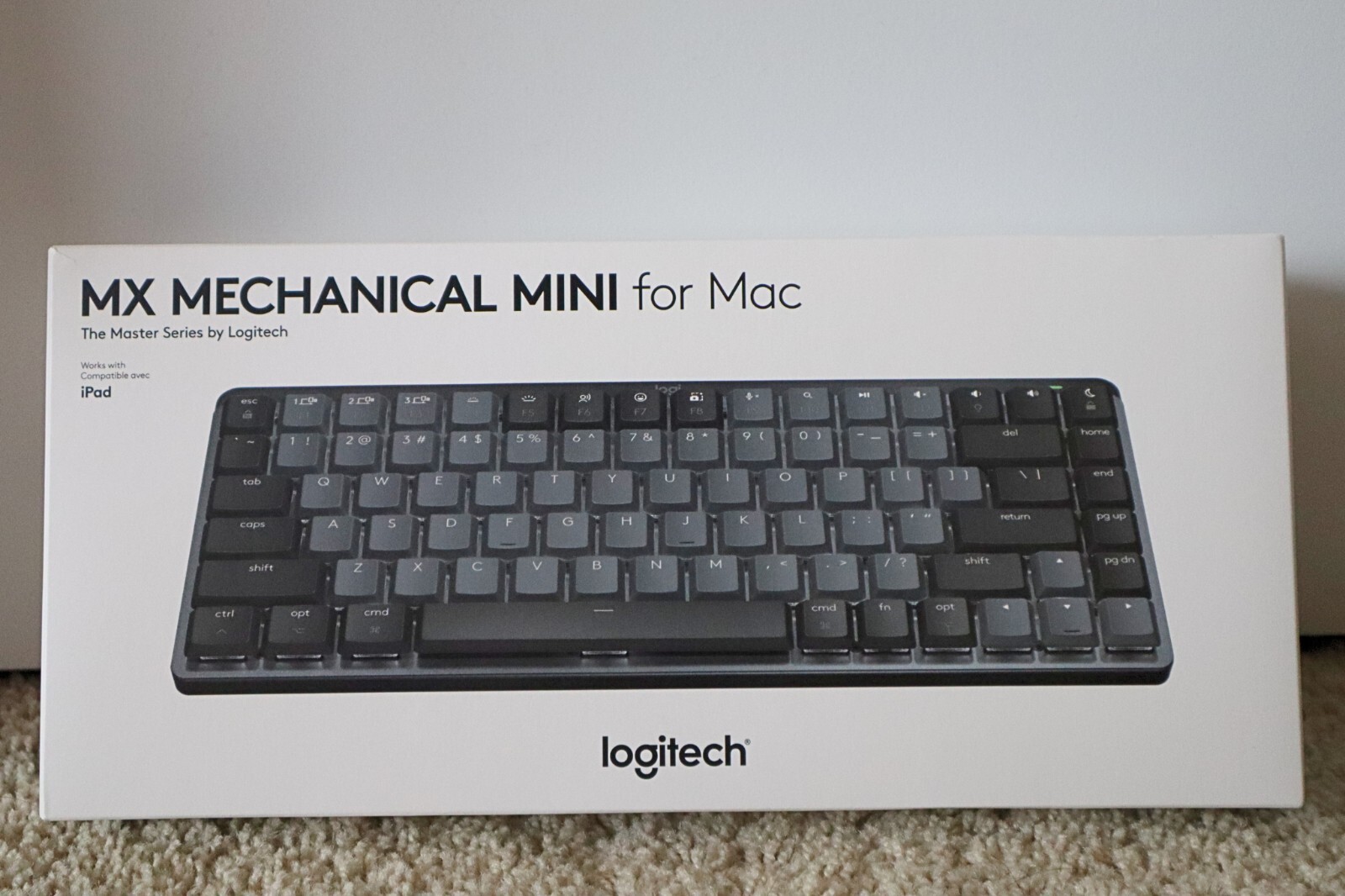 Logitech - MX Mechanical Keyboard for Mac in Space Gray, Wireless, Unused