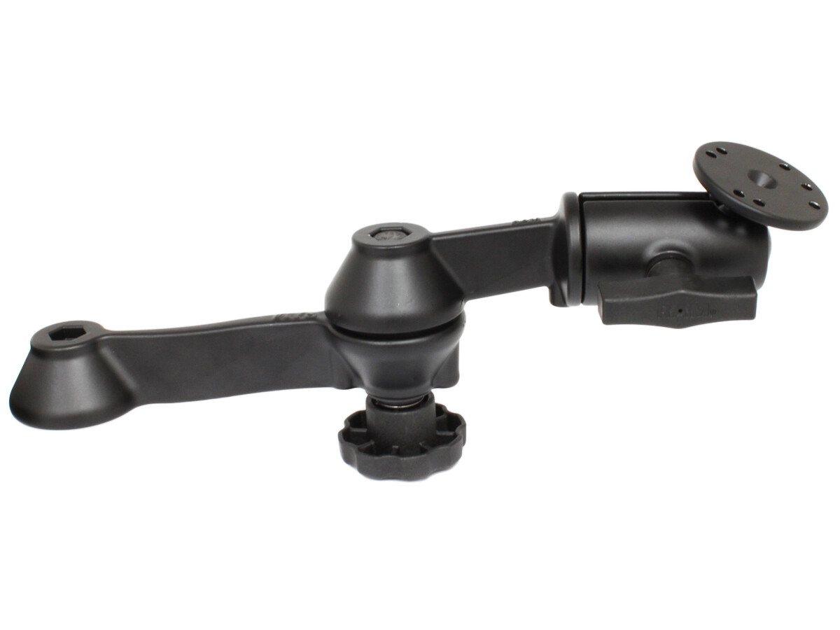 RAM Mount Double Swing Arm with 1.5" Ball Round Plate RAM-VB-110-1U 