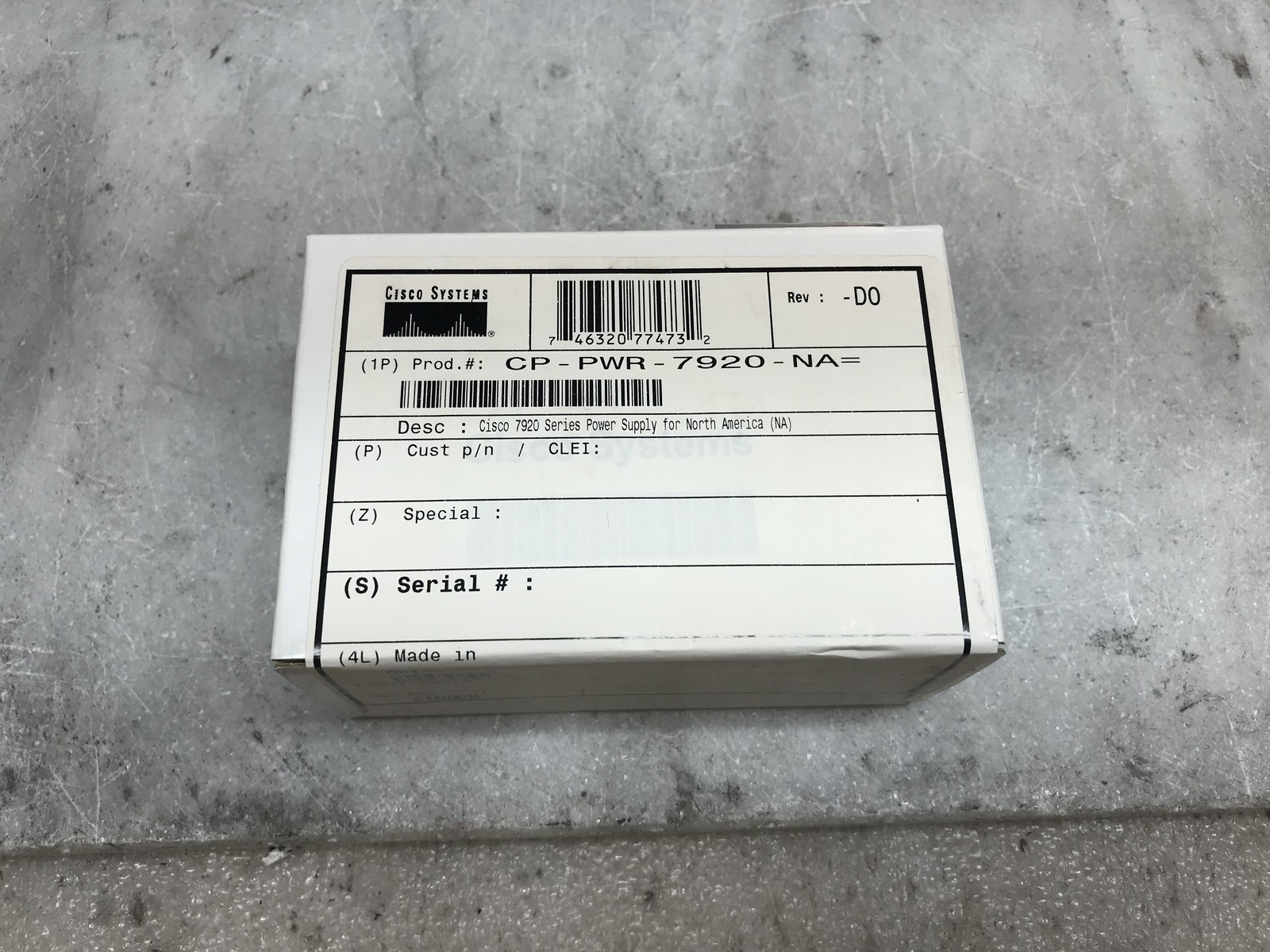 NEW OPEN BOX Cisco CP-PWR-7920-NA AC Power Adapter for 7920 Wireless IP Phone