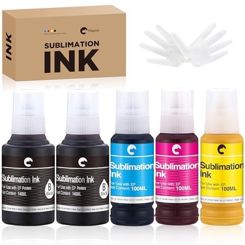 Hiipoo 580ML Sublimation Ink for Supertank Inkjet Printer ET-2980 ET-2903 ET-298