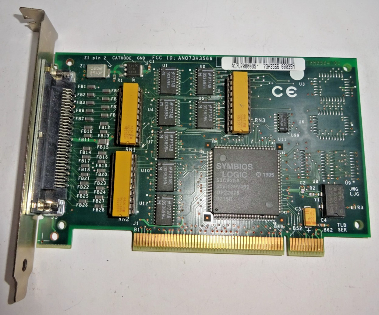 SYMBIOS LOGIC 53C825A***FRU 73H3568***SCSI PCI CONTROLLER CARD***#GK12296