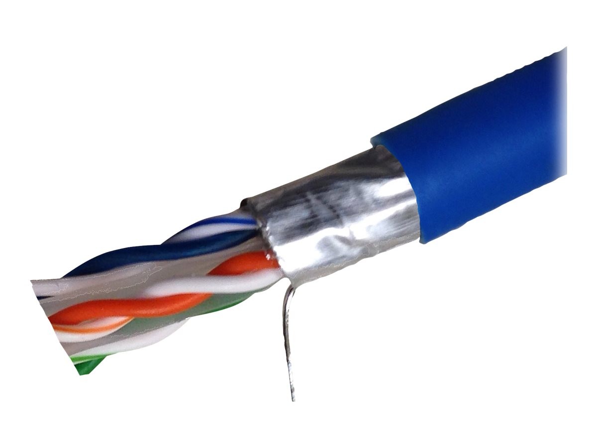 Weltron T2404L6SHPBL 1000ft Cat 6 STP Plenum Cable Blue