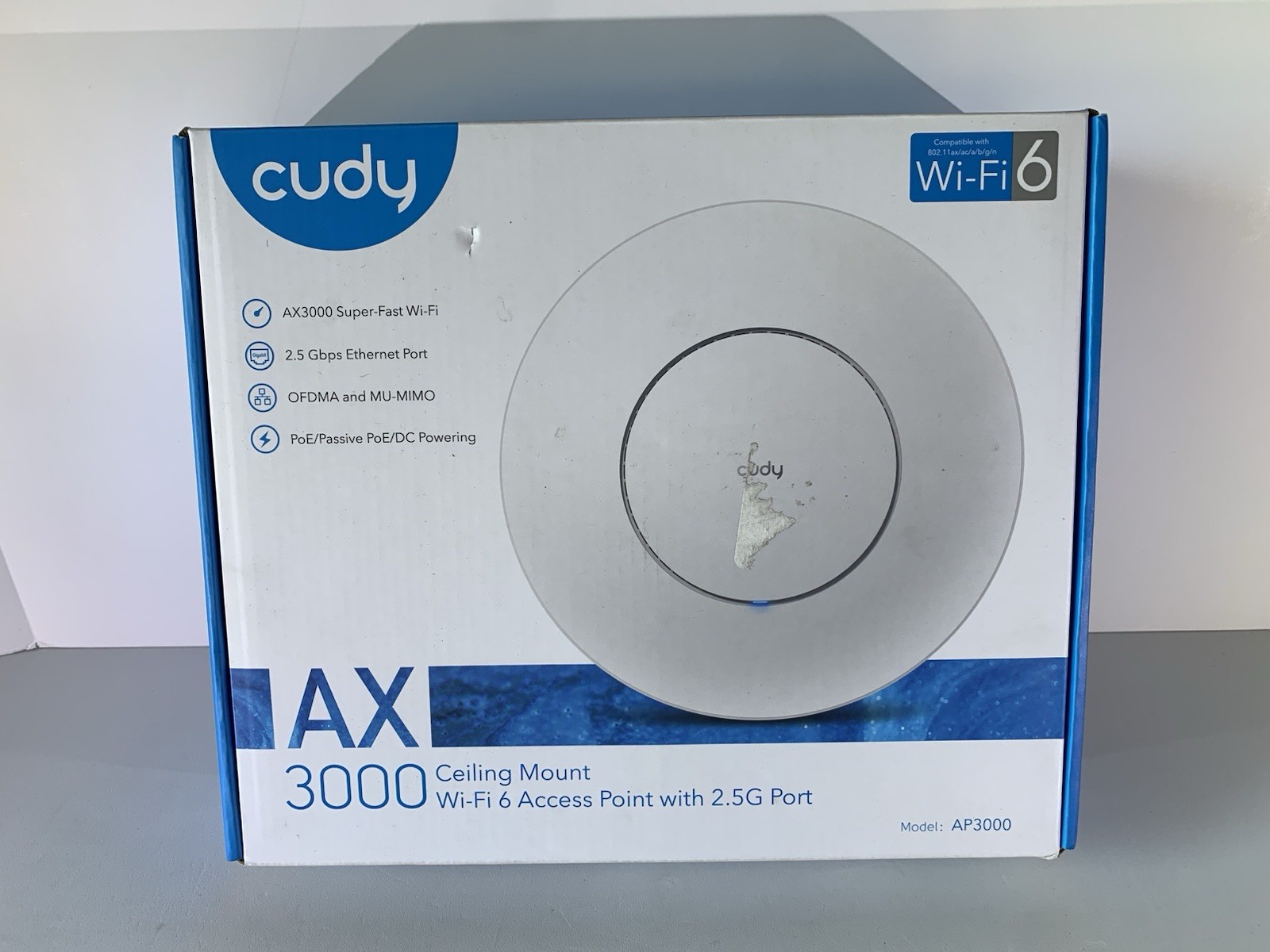 Cudy AP3000 2.5g Wifi 6 Wireless Access Point 2.5gbps Rj45 Business Wifi