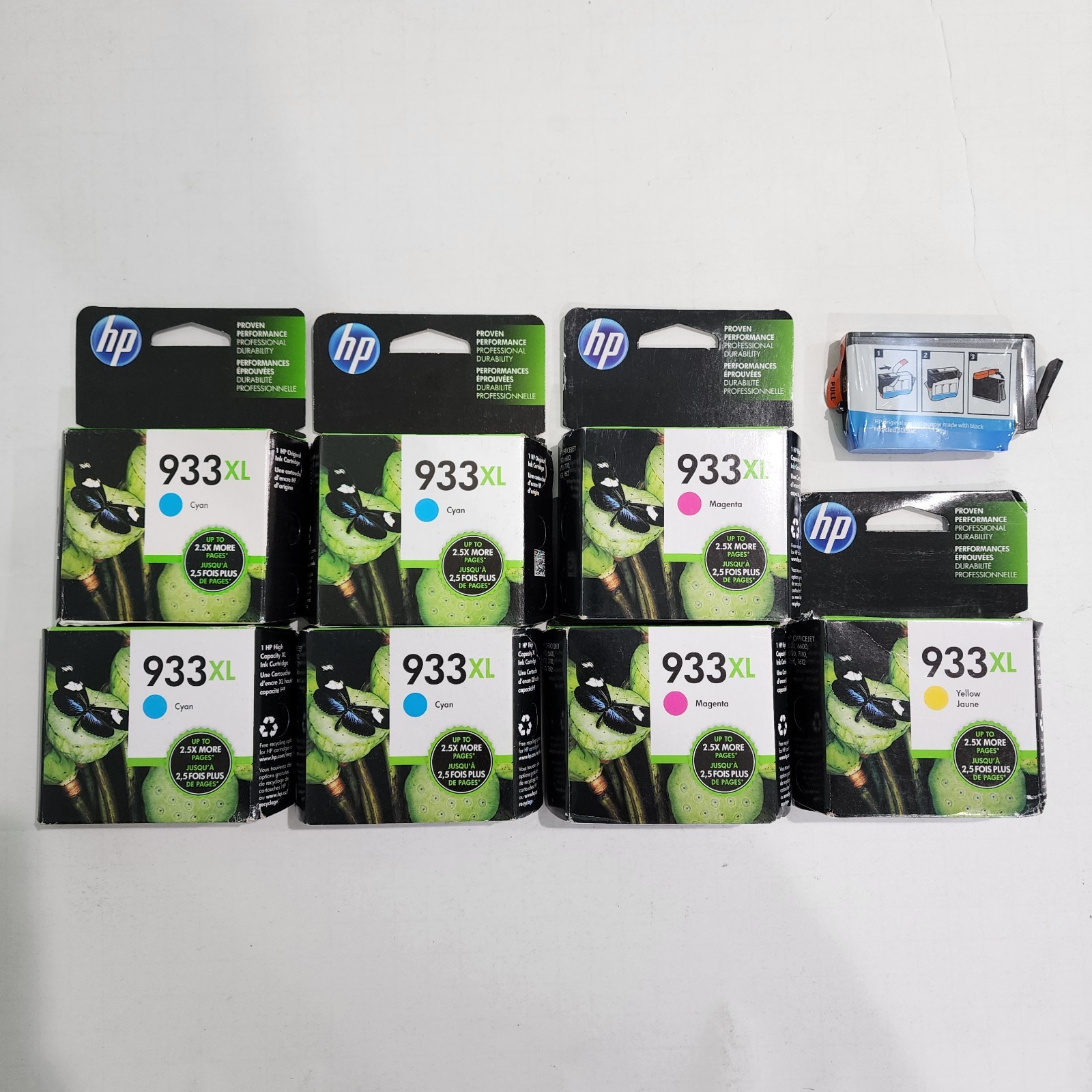 8pk HP 933 XL Yellow, Magenta, Cyan Color Printer Ink Cartridges New