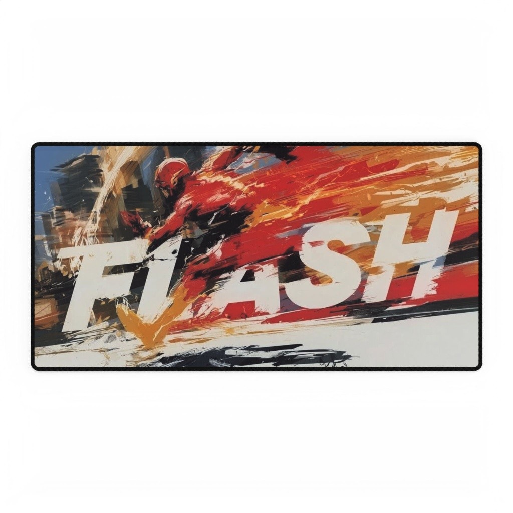 The Flash Speed Force Abstract Typography Mouse Pad Desk Mats DC Comics