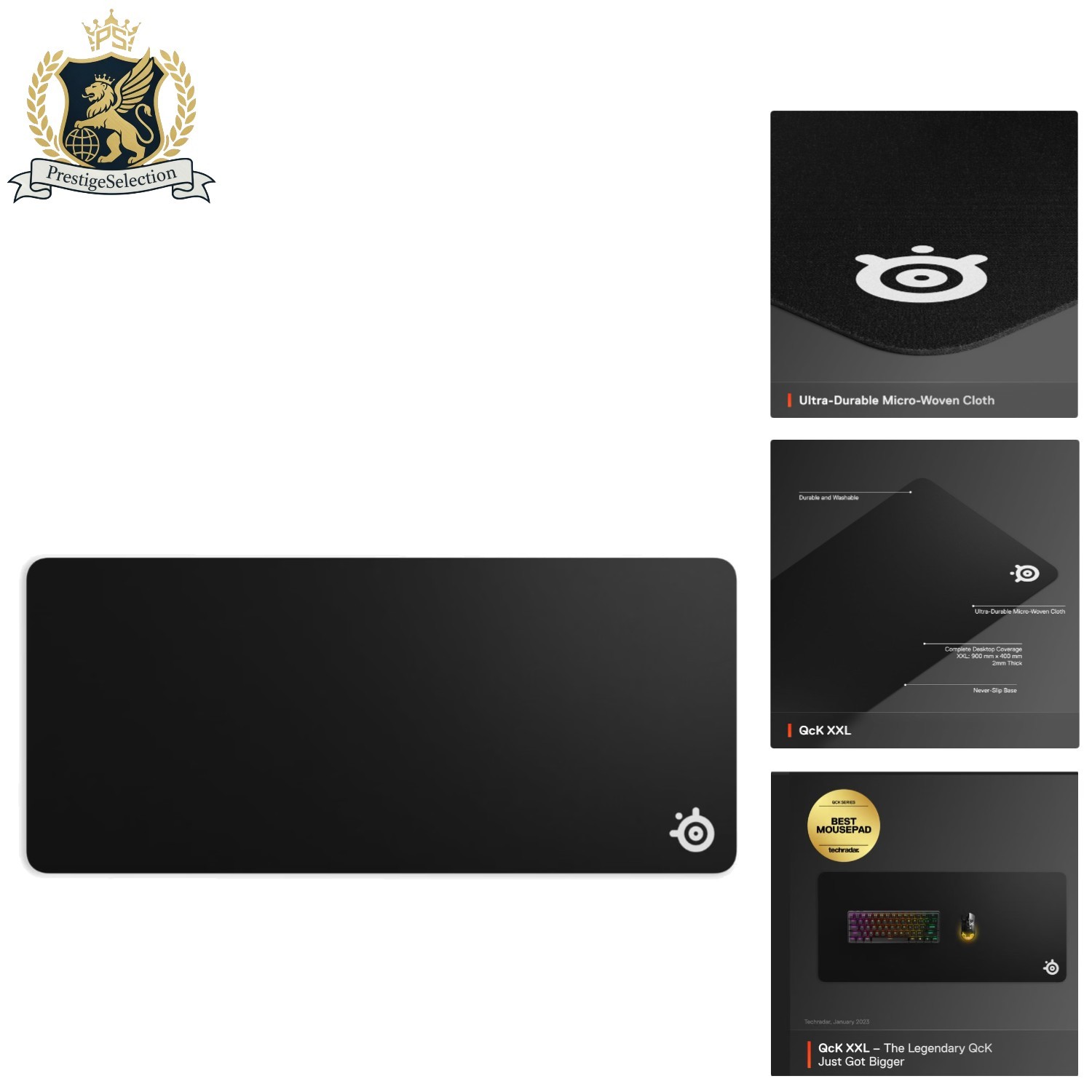 QcK XXL Cloth Gaming Mousepad - Unmatched Stability for Ultimate Performance