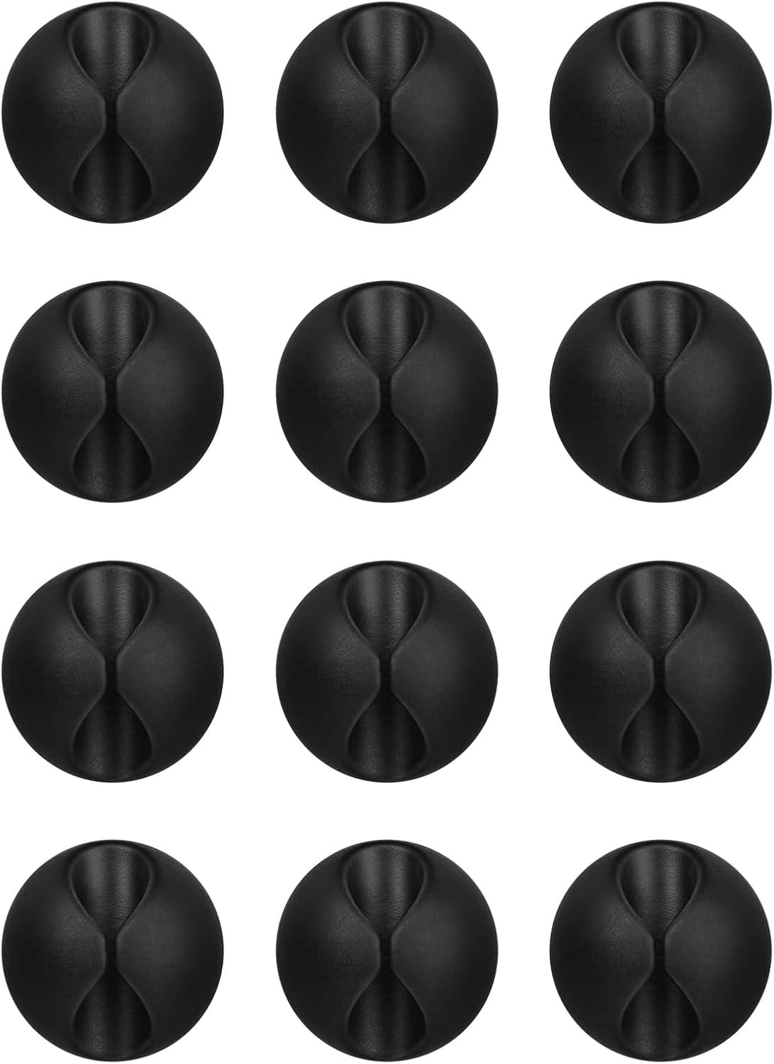 Cord Holder Cable Holder, 12PCS Black Adhesive Cable Clips Cord Organizer Charge