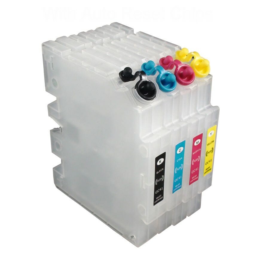 SUBLIMATION INK REFILLABLE CARTRIDGES FOR RICOH 3110DN 7100DN GC41 cis ciss