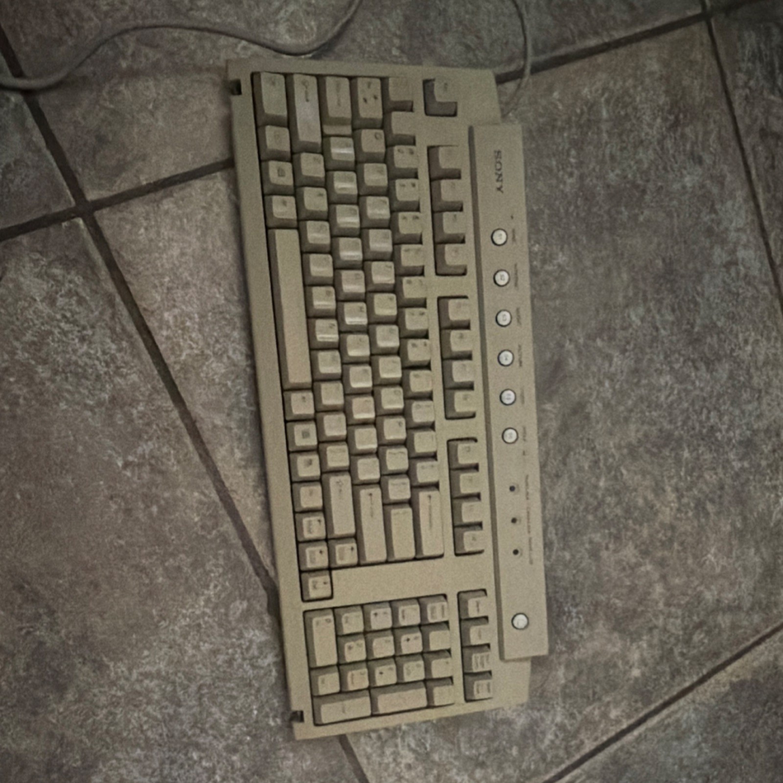 Sony PCVA-KB1P/UB Wired PS/2 Keyboard Beige Enhanced Function Keys QWERTY