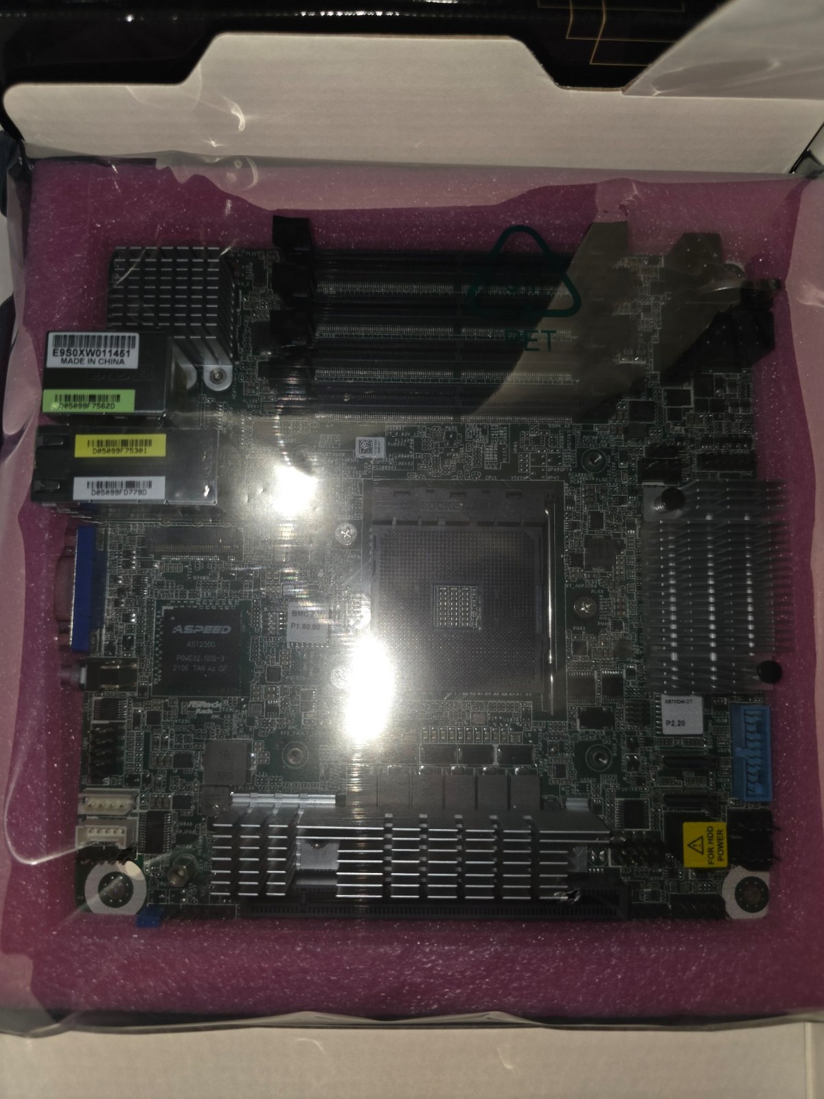 ASRock Rack X570D4I-2T Mini-ITX AM4 X570 Ryzen 5000 Dual 10GbE IPMI NEW