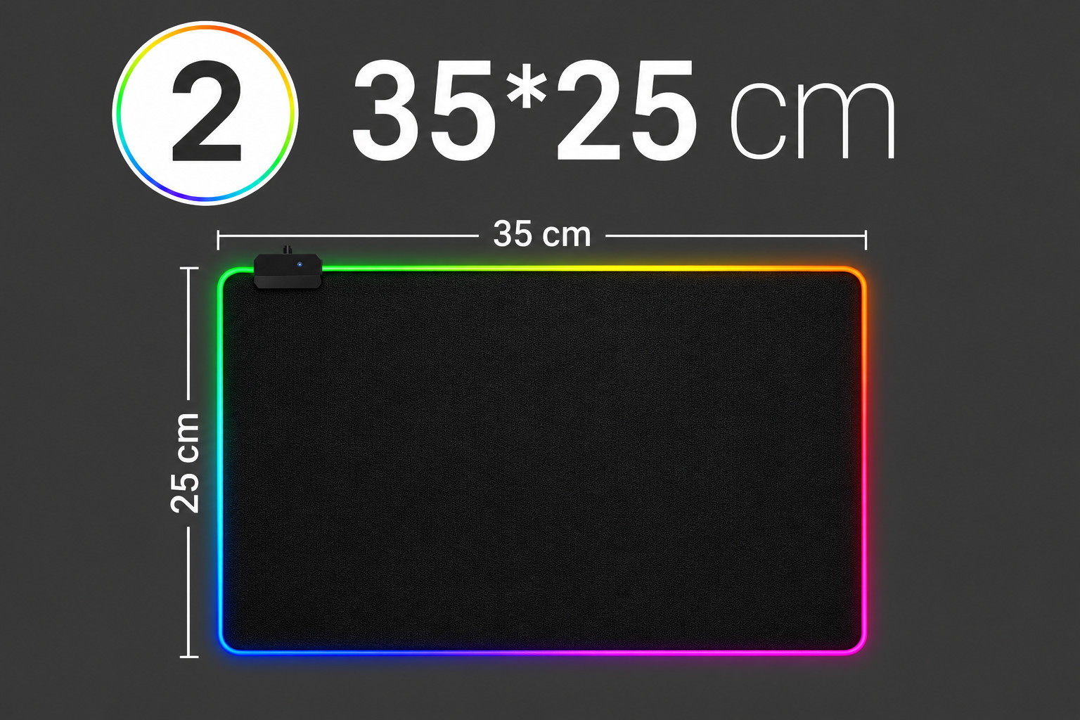 Large RGB Gaming Mouse Pad LED Desk Mat Non-Slip Keyboard Mat 14 Light Modes