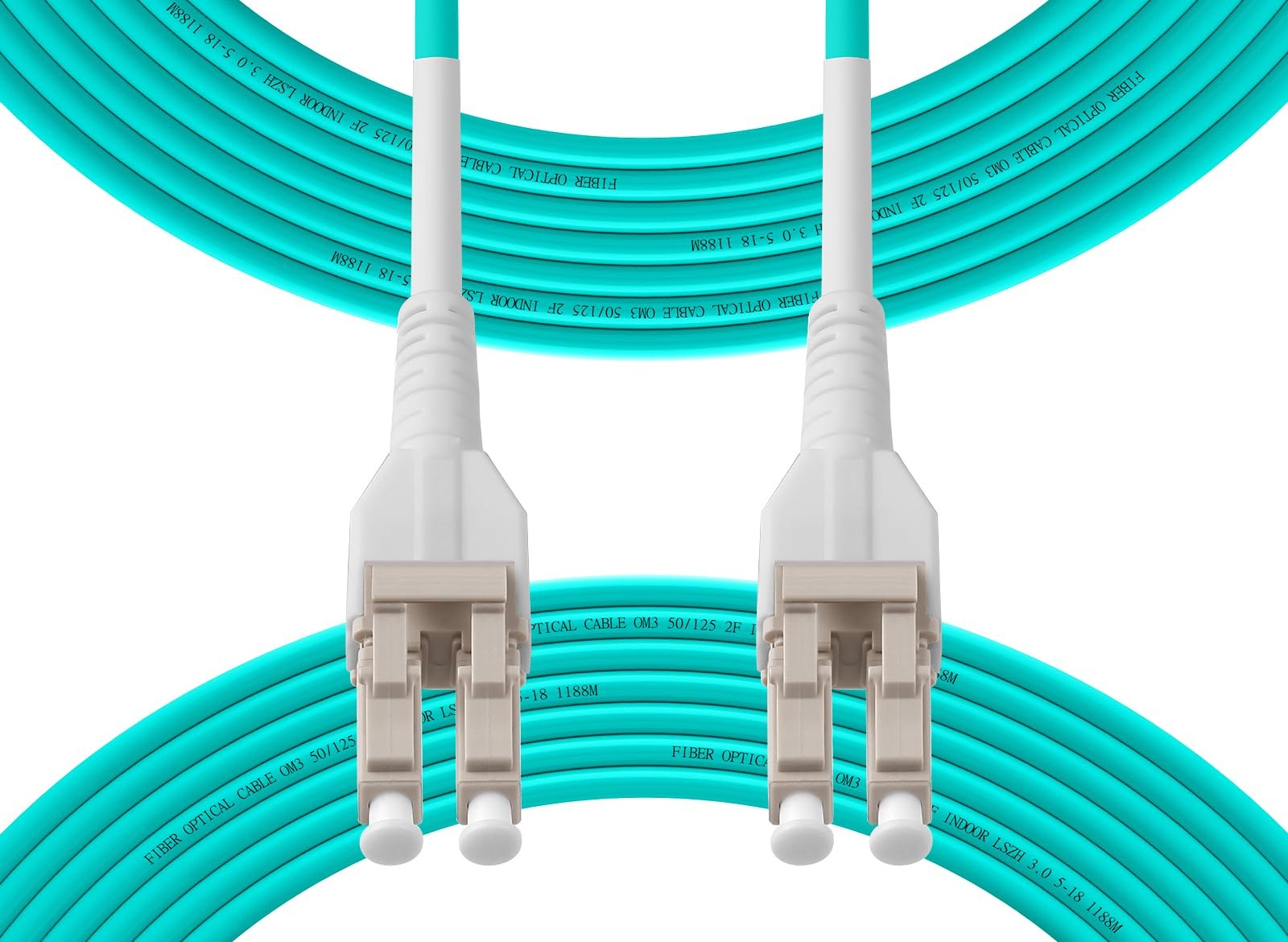 Uniboot OM3 LC To LC Fiber Patch Cable Multimode 5M 16ft Network Jumper