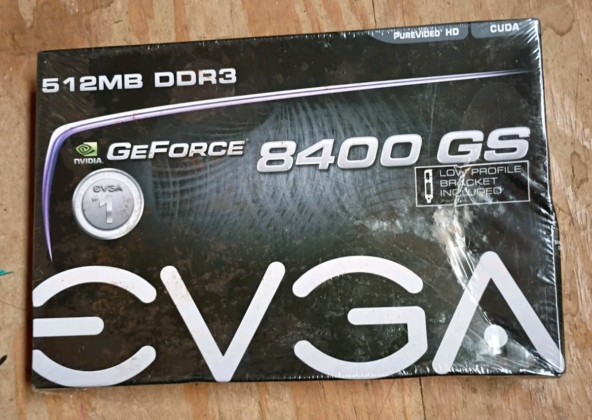 EVGA Nvidia GeForce 8400 GS, 512MB DDR3, PCI-E 2.0 Graphics Card Low Profile